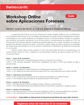 Workshop Thermo Scientific Online sobre Aplicaciones Forenses