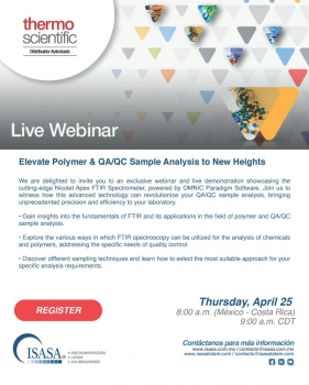 Webinar Espectroscopia molecular: Identificación de sustancias y mucho más