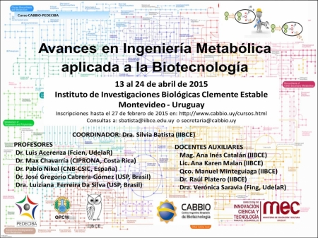 Curso CABBIO - PEDECIBA: Avances en Ingeniería Metabólica aplicada a la Biotecnología